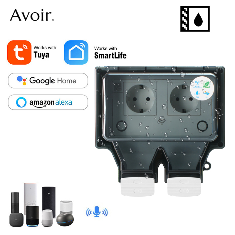 Outdoor Power Inlet Box - Avoir Tuya Wall Electrical Sockets Ip66