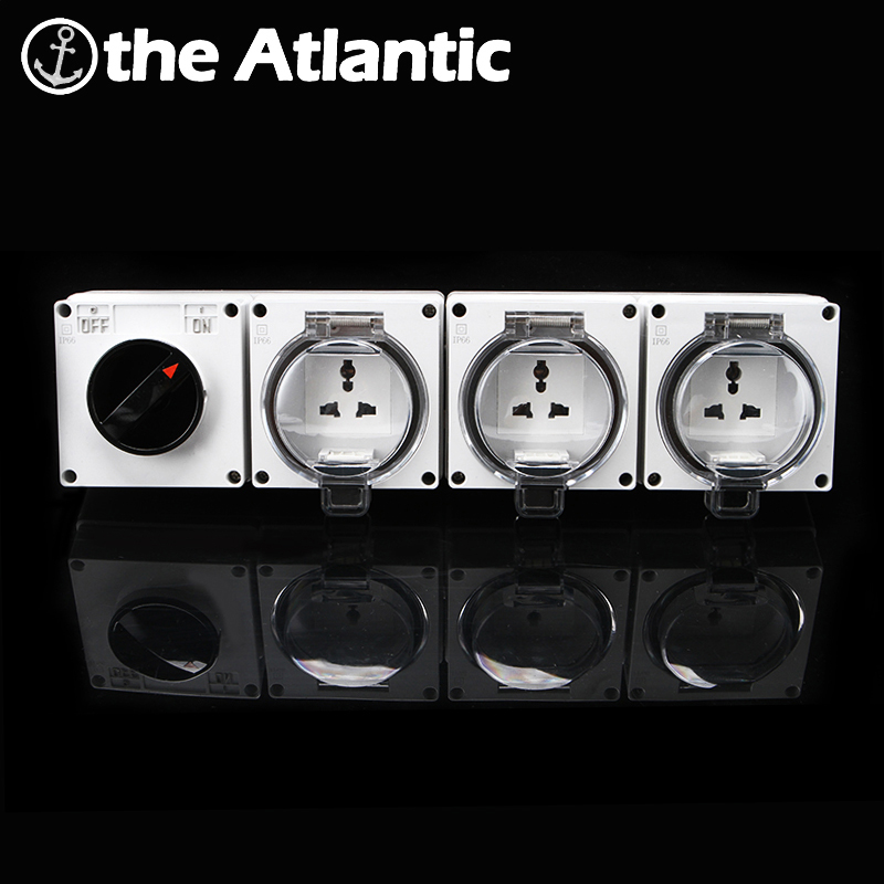 Outdoor Power Inlet Box - IP66 Universal Weatherproof Socket Waterproof Switch