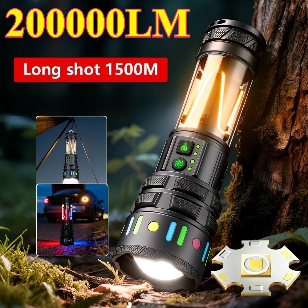 Outdoor Power Bank - Powerful Ultra Bright LED Flashlight Type-C