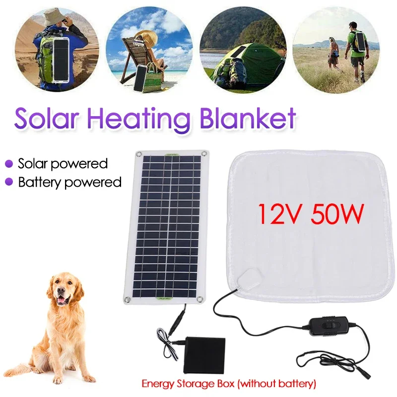 Outdoor Power Heater - 12V 50W Solar Panel Powered Electric