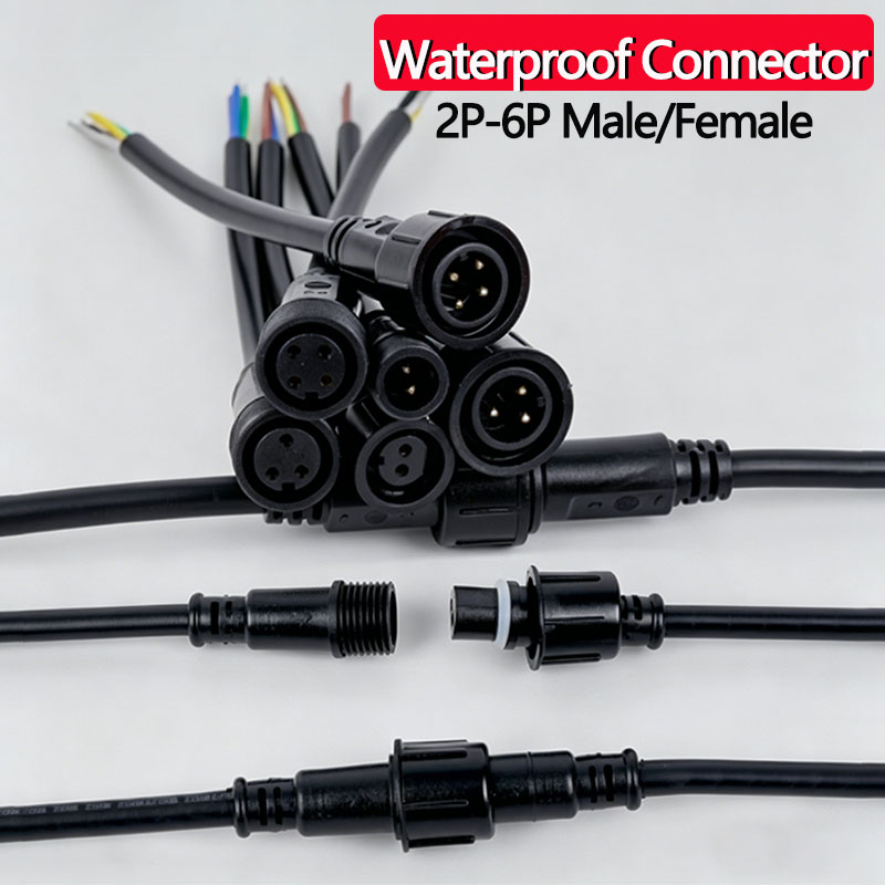 Outdoor Power Outlet - Waterproof Wire Connector Set 2/3/4/5/6Pin Plug