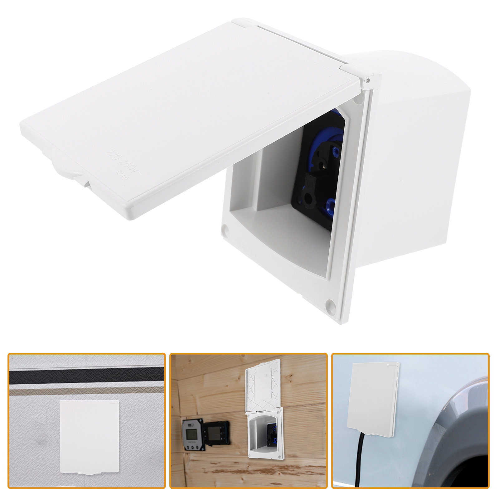 Outdoor Power Inlet Box - 16A Rv Inlet Box Weatherproof Outdoor