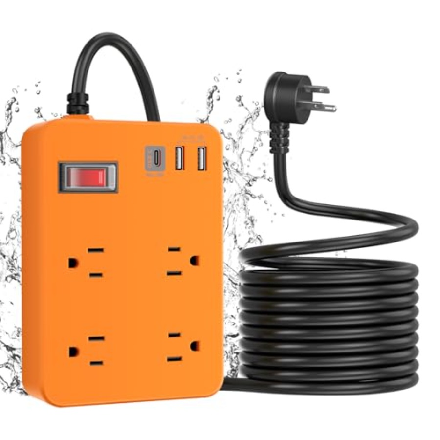 Outdoor Kitchen Power Outlet - Outdoor power strip for camping garden