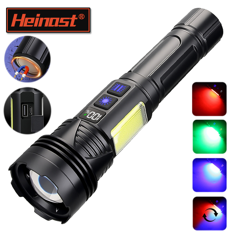 Outdoor Power Bank - Powerful LED Handheld Flashlight USB Rechargeable