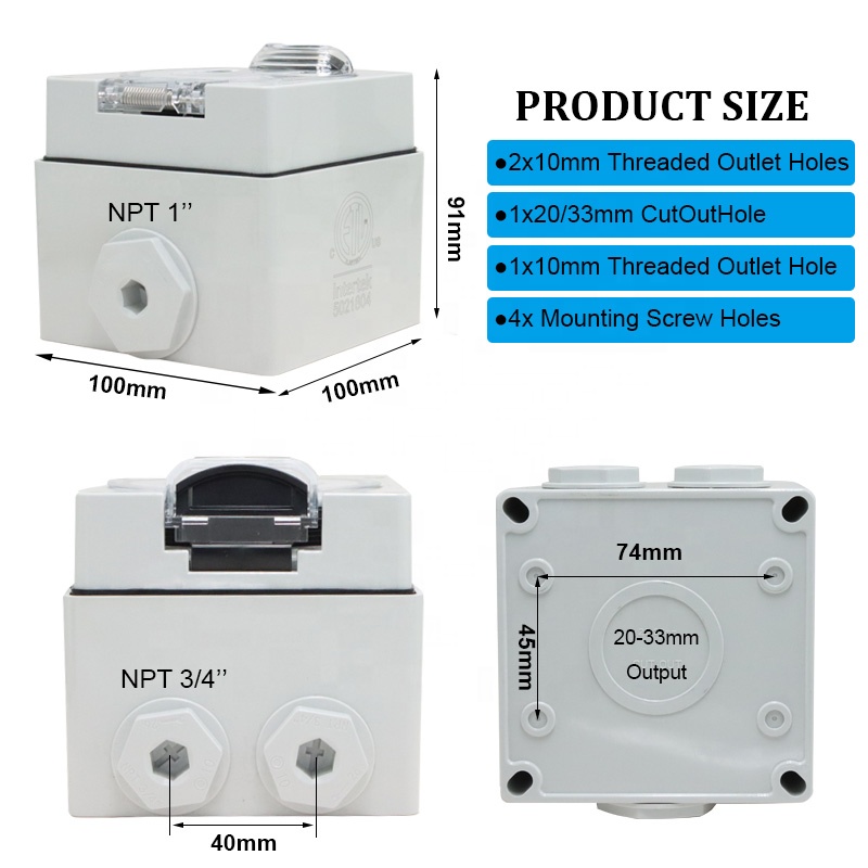 50 Amp Generator RV Power Inle - огляд і ціна Outdoor Power Inlet Box