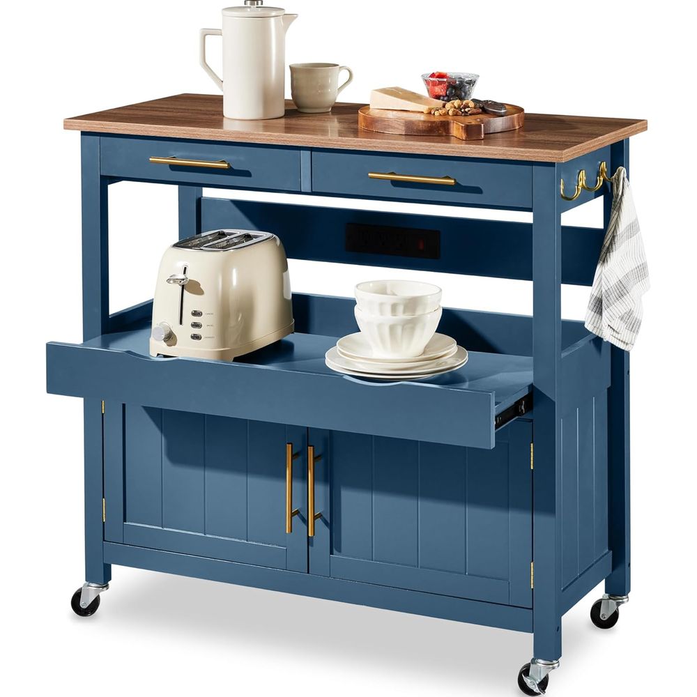 36in Large Rolling Kitchen Isl - огляд і ціна Outdoor Kitchen Power Outlet