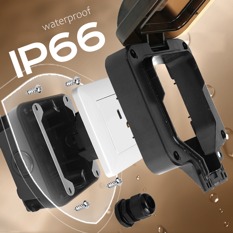 Avoir IP66 Wall Waterproof Soc - огляд і ціна Outdoor Power Inlet Box