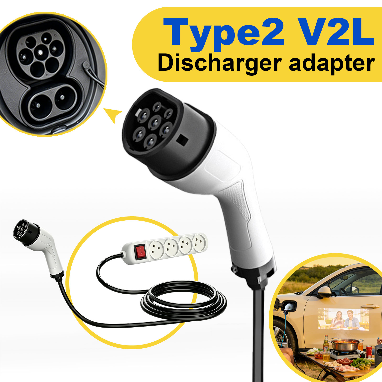 Type2 V2L Discharge Adapter Is - огляд і ціна Outdoor Power Outlet