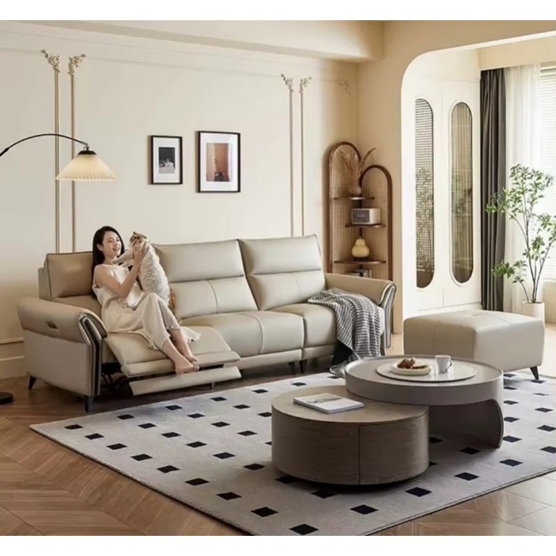 Italian Minimalist Cream Strai - огляд і ціна Outdoor Power Recliner