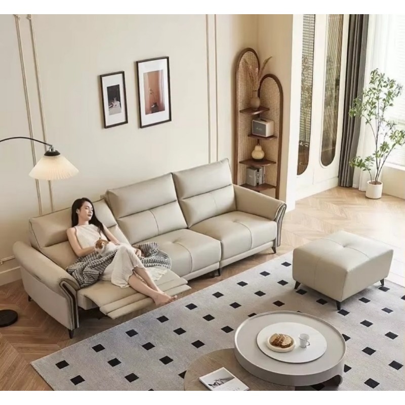 Italian Minimalist Cream Strai - огляд і ціна Outdoor Power Recliner