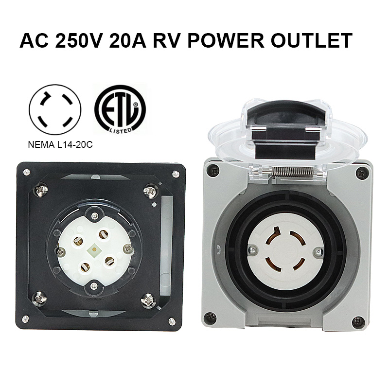 125/250V 20A Generator RV Powe - огляд і ціна Outdoor Power Inlet Box