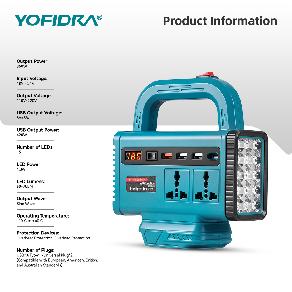 YOFIDRA 220V Portable Power In - огляд і ціна Outdoor Power Outlet