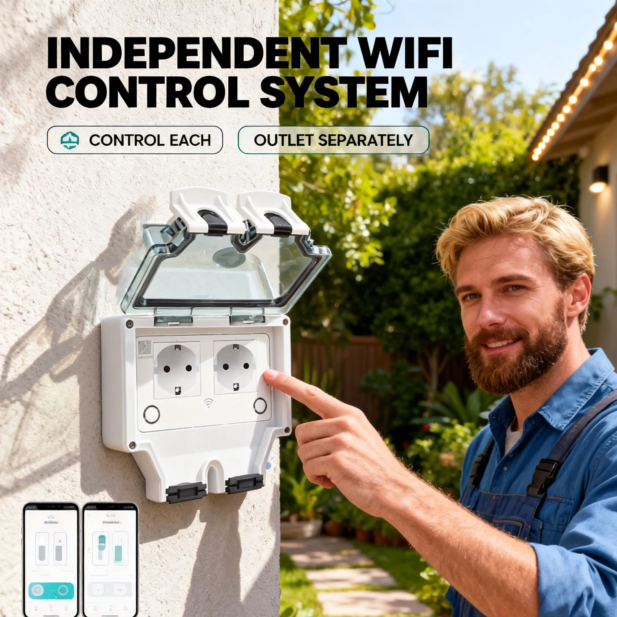 Tuya Waterproof Electrical Wal - огляд і ціна Outdoor Power Inlet Box