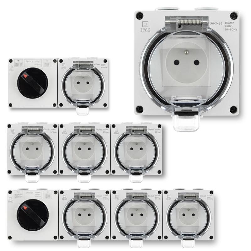 IP66 Waterproof Socket French  - огляд і ціна Outdoor Power Inlet Box