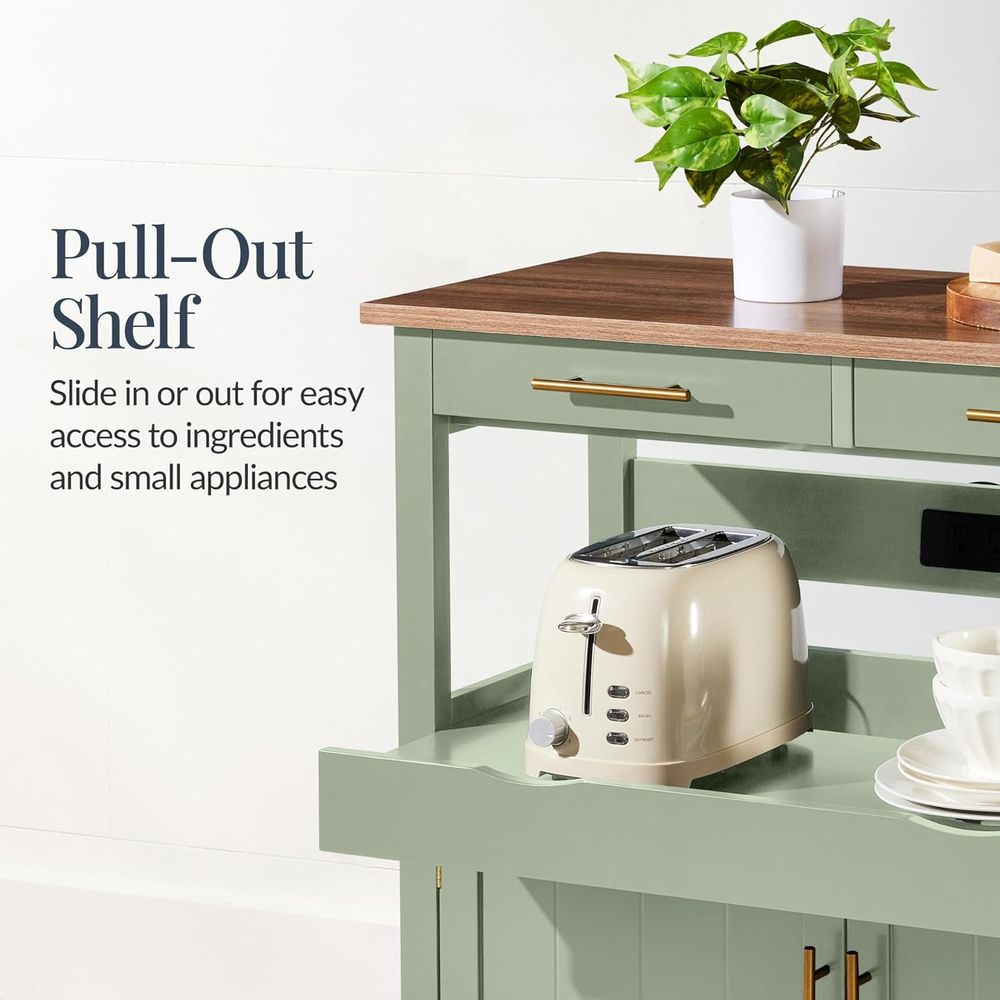 36in LarRolling Kitchen Island - огляд і ціна Outdoor Kitchen Power Outlet