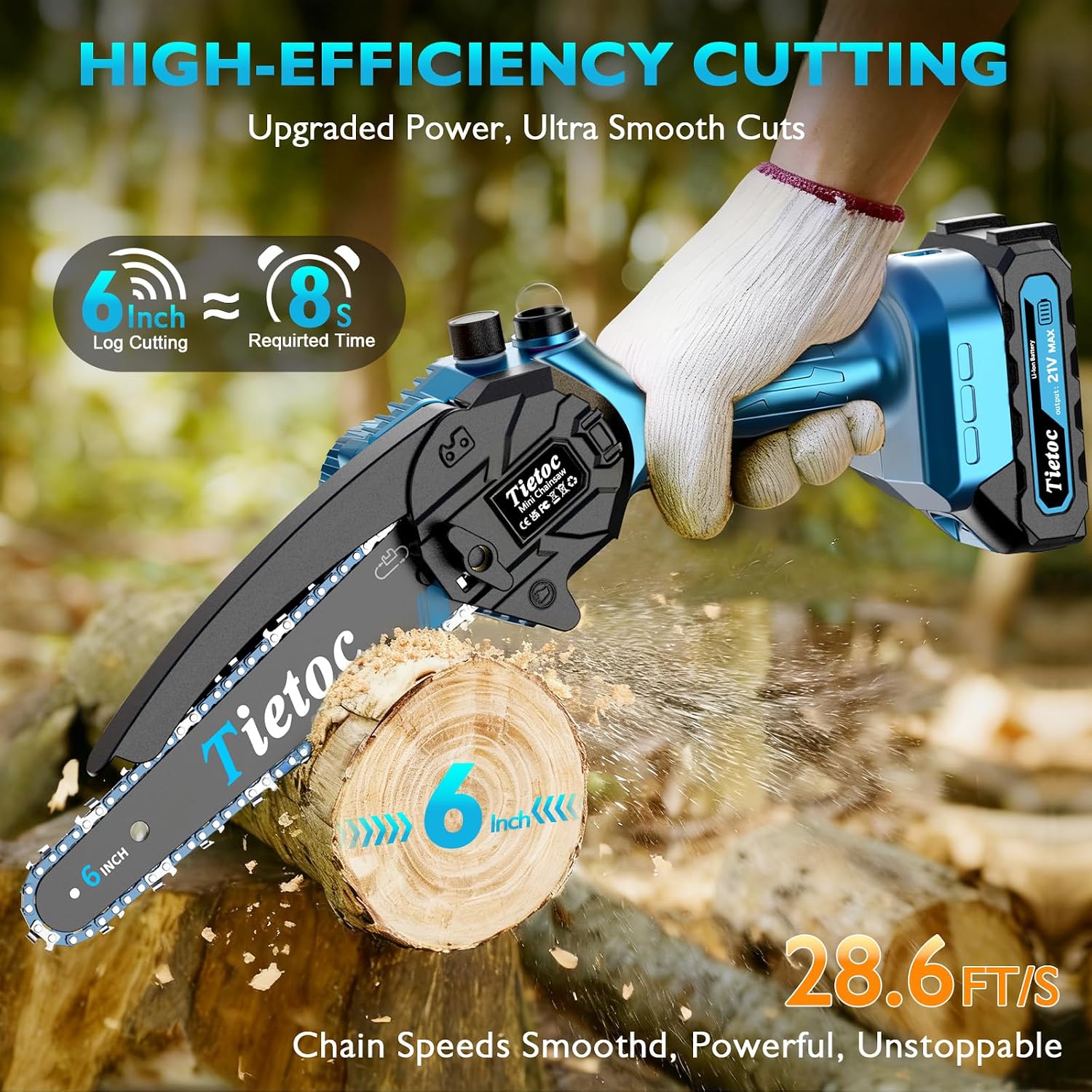 Mini Chainsaw, 6 Inch Chain Sa - огляд і ціна Pole Saw Cordless