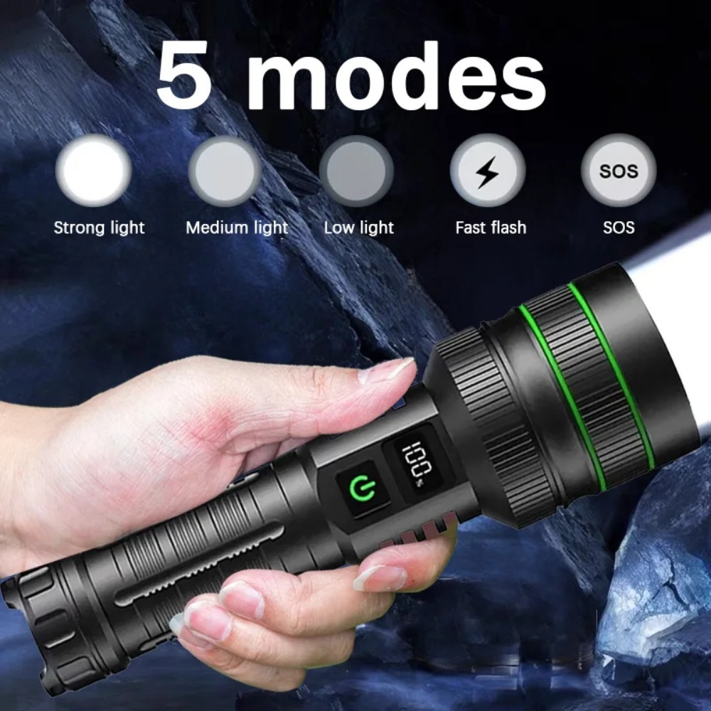 Powerful LED Flashlight Zoomab - огляд і ціна Outdoor Power Bank